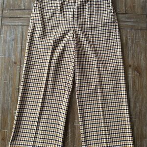 Ann Taylor Factory Women’s Plaid Pants - Brown, Tan and Mustard Yellow
